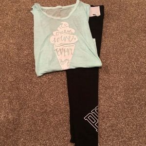 Victoria’s Secret PINK Black Leggings, Size S